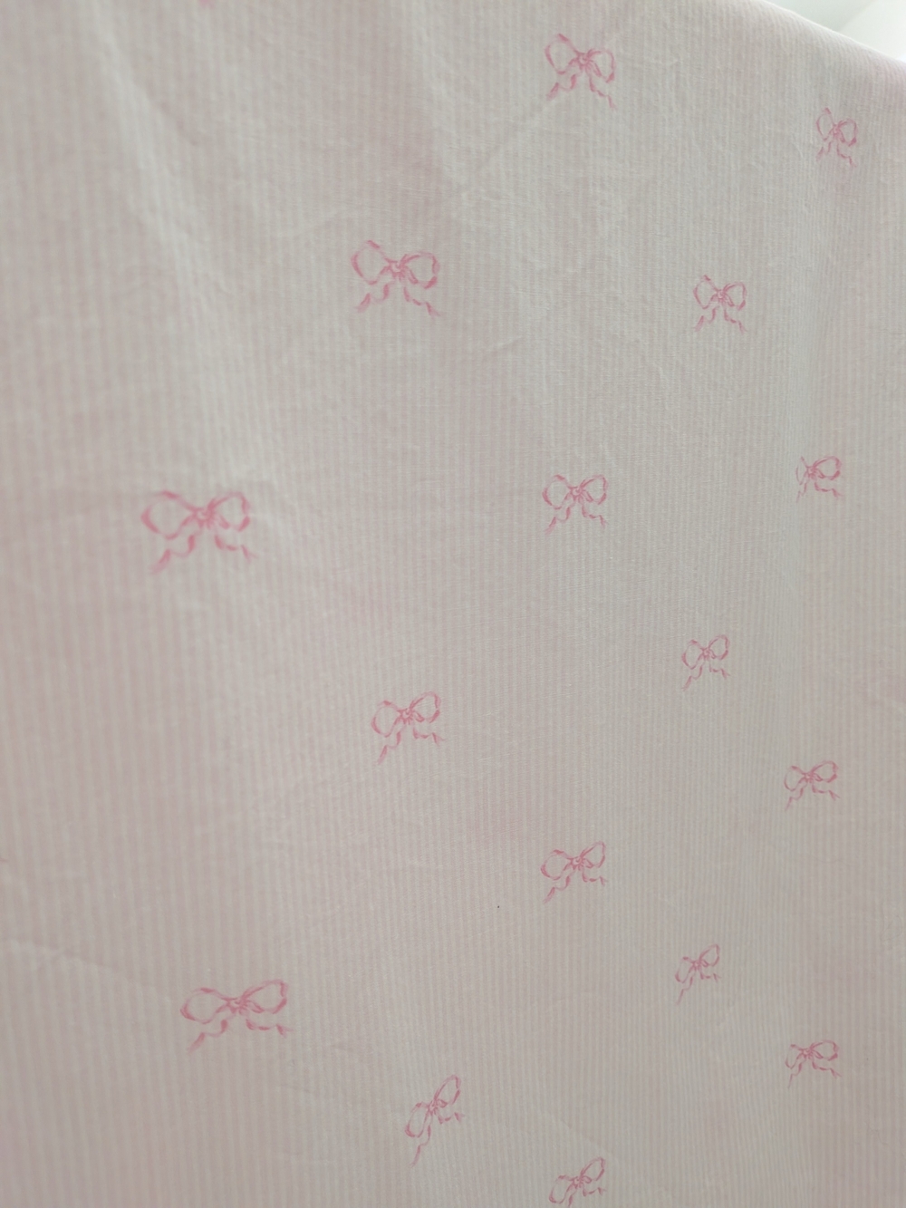 Laura Ashley Pink Ribbon Cotton Sheet Set - Twin - Picture 3 of 8